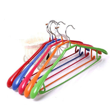 pvc coated customization wideshoulder metal hanger for drying